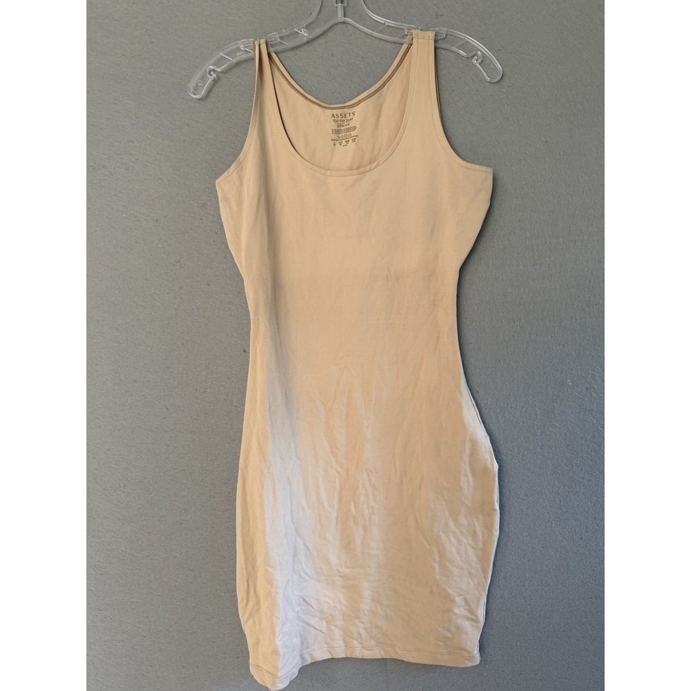 Assets Red Hot Label By Spanx Shapewear Womens L Beige Tank Full Slip Shaper